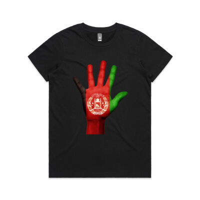 Vintage Afghanistan Flag - Maple Tee (Same Day) Thumbnail