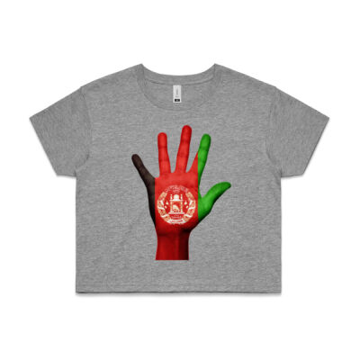 Vintage Afghanistan Flag - AS Colour CROP TEE - 4062 Thumbnail