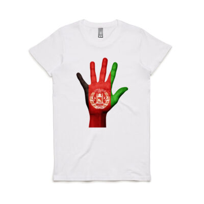 Vintage Afghanistan Flag - Women's Maple Tee Thumbnail