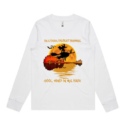 On A Dark Desert Highway-Cool Wind In My Hair Witch Premium - Women's Dice Long Sleeve Tee Thumbnail