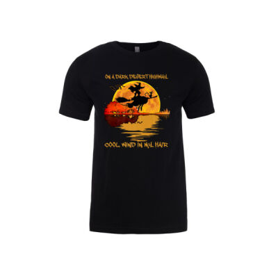 On A Dark Desert Highway-Cool Wind In My Hair Witch Premium - Mens Fitted Cotton Tee Thumbnail